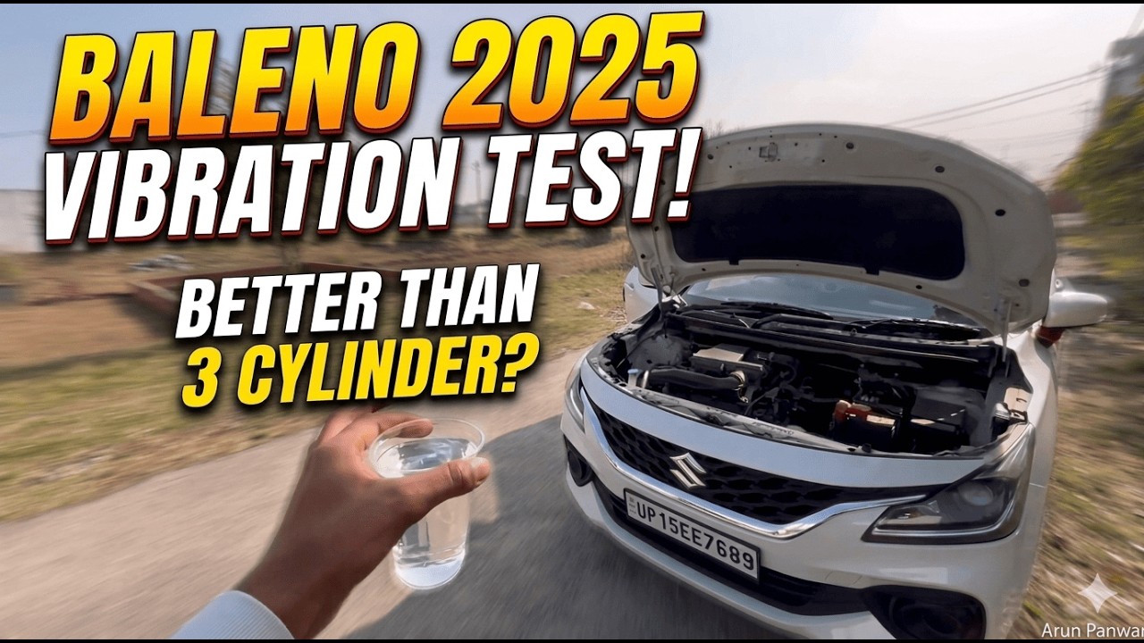 Baleno 2025 Vibration Test || 4 Cylinder Engine VS 3 Cylinder Engine || Swift 2025 || Dzire 2025