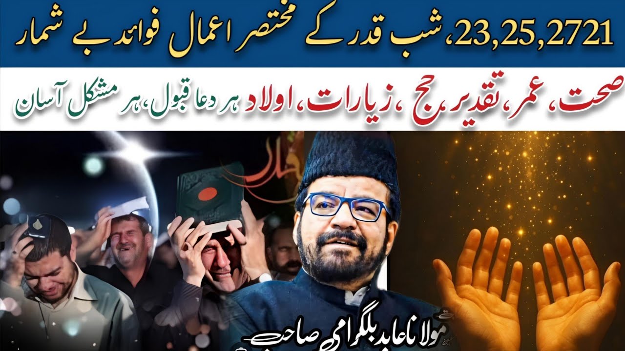 Amal 21,24,27,29 Shab e Qadar || Allama Abid Billgrami
