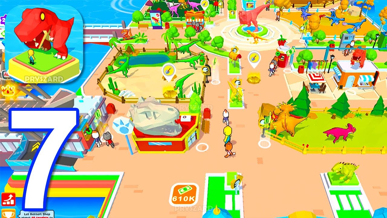 Dino Tycoon - 3D Building Game - Gameplay Walkthrough Part 7 Stickman Dino Museum Tycoon Adventure