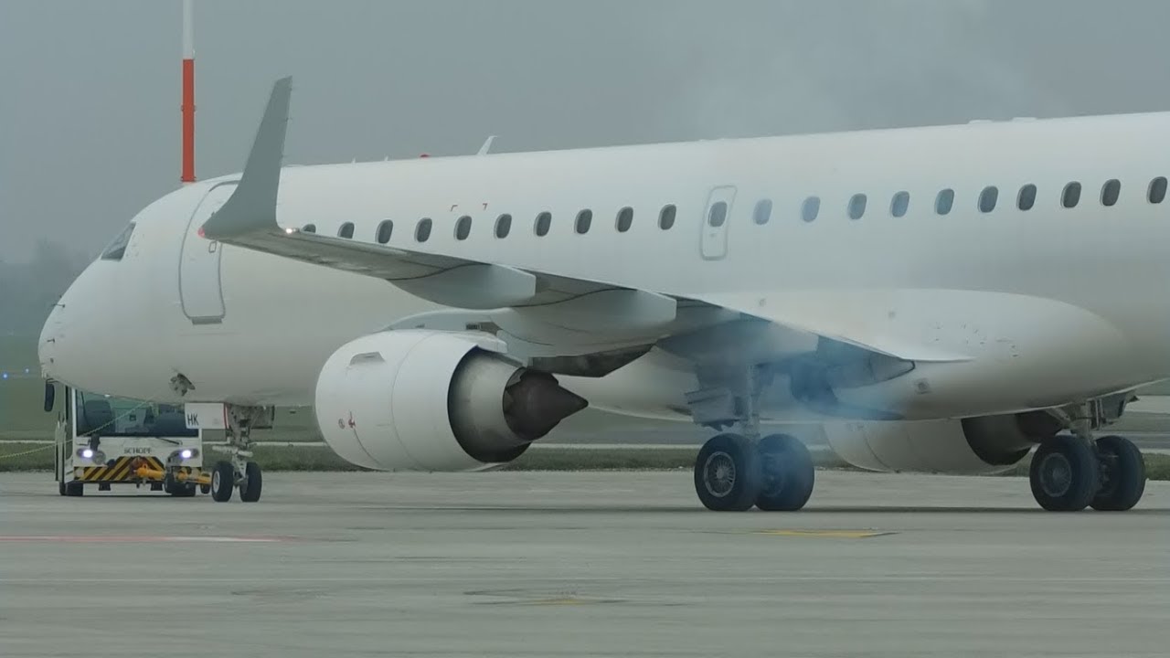 ✈ Sobart Air's New Embraer 190 EI-GHK Great Sounding Engine Start Up