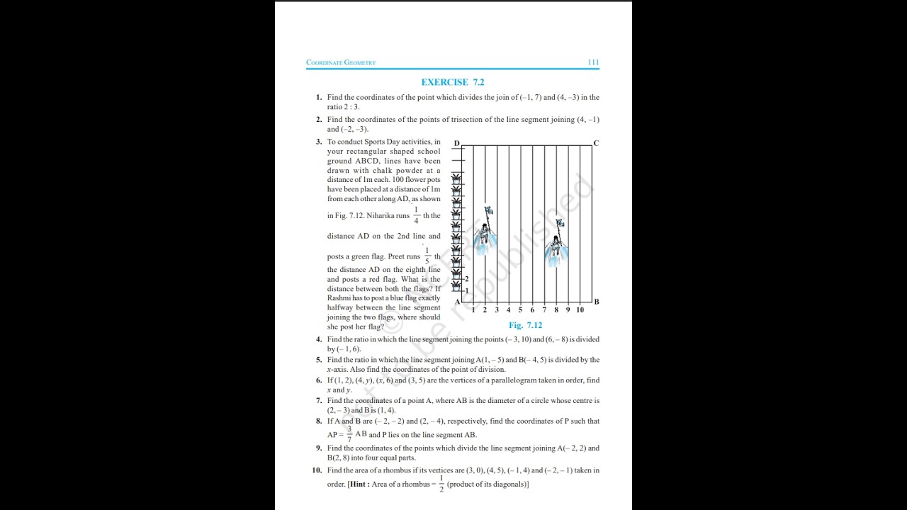Coordinate Geometry Ex 7.2 Question 2 and Solution for CBSE Boards- Trisection Point