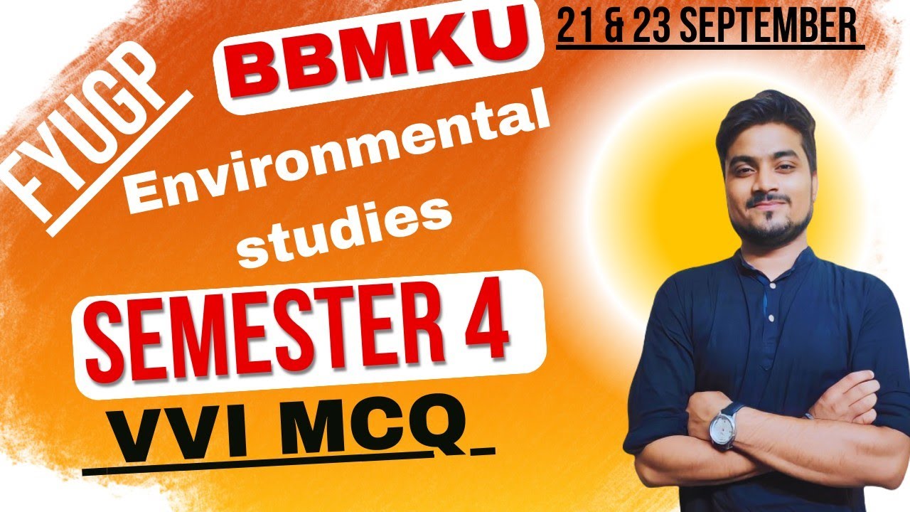 BBMKU FYUGP Semester 4 Environment studies परीक्षा में आने वाले VVI MCQ 🔥