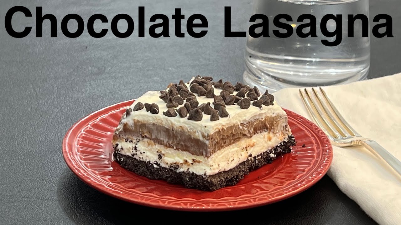 Valentine’s Day Chocolate Lasagna - Cream Cheese, Whipped Cream And Chocolate Pudding