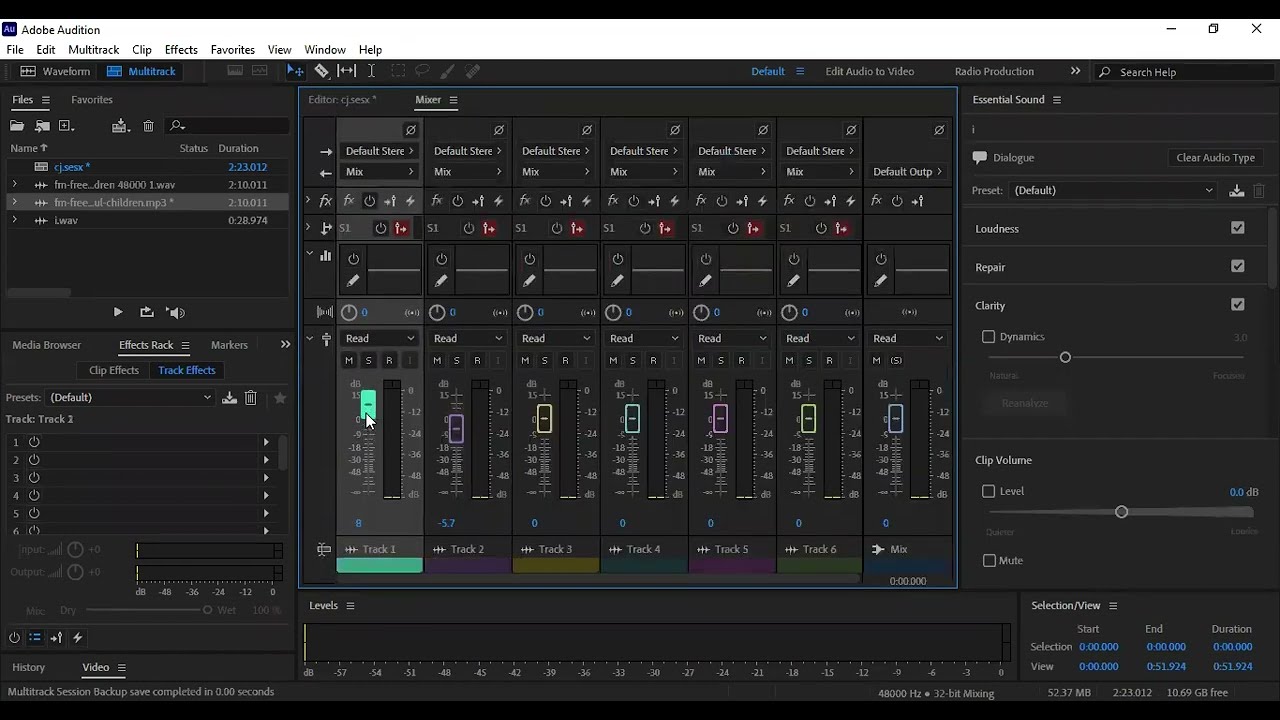 شرح ال multitrack للميكس بين التسجيل والموسيقى باستخدام أدوبى اوديشن