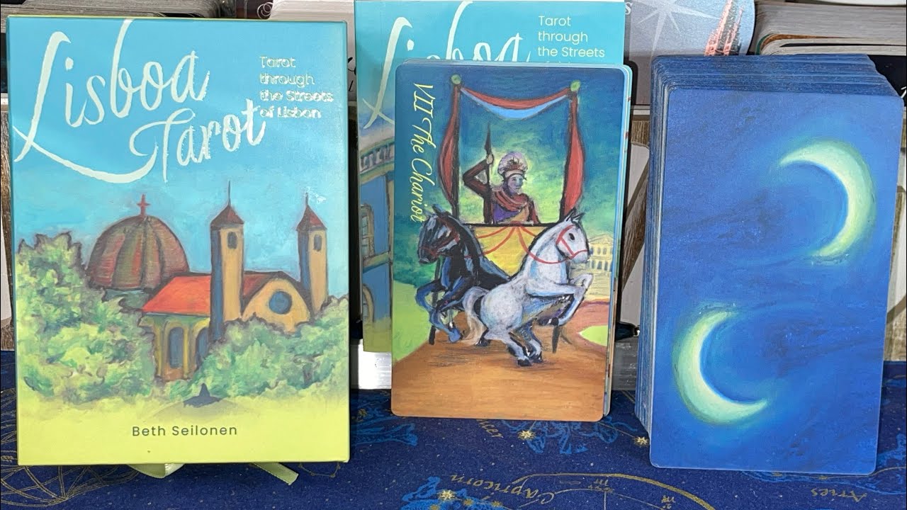LISBOA TAROT REVIEW FLIP THROUGH THE STREETS OF PORTUGAL 🇵🇹 ​⁠MOONS 🤯 SO BEAUTIFUL MUST SEE 👀