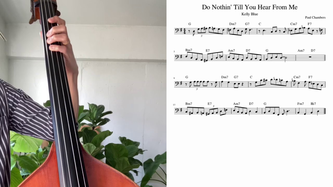 Paul Chambers - Do Nothin' Till You Hear From Me(Solo Transcription)