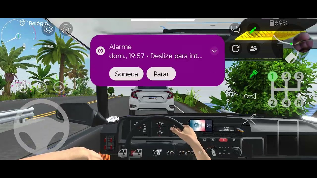 🍑🍊🏍️🚙Aula de Direção 3D 125. 🫐🍇🛞🧭
