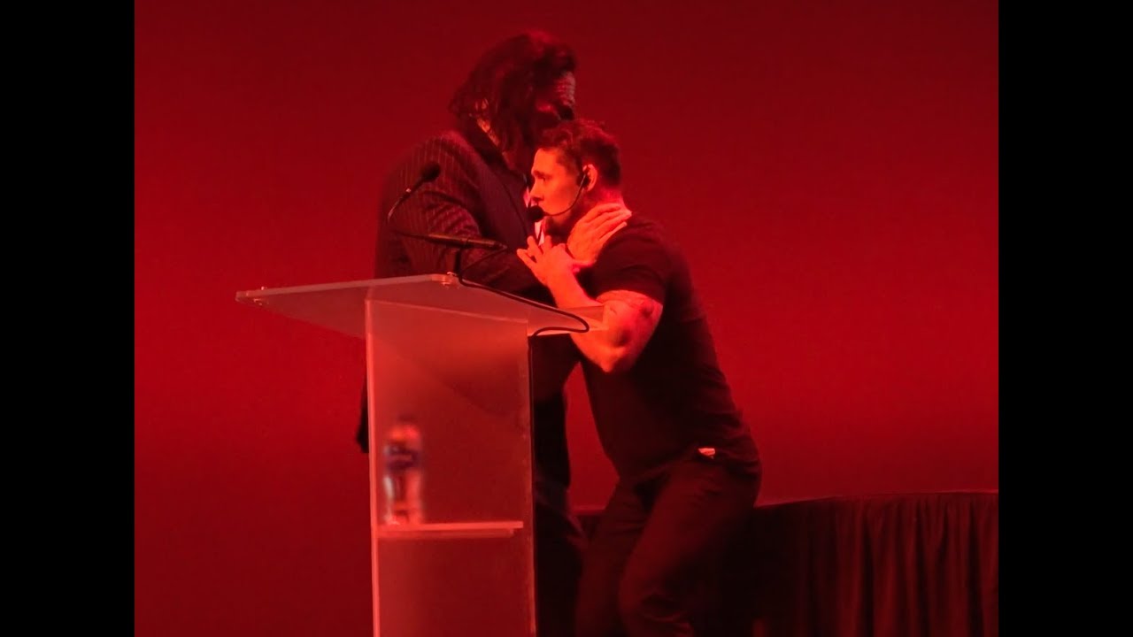 Watch Mayor Jacobs (AKA Kane) slam someone through a table in his WWE mask