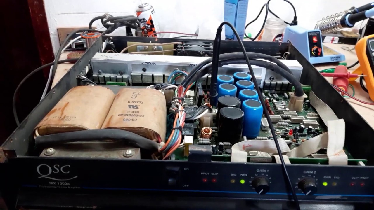 Repare un QSC MX1500a gracias al apoyo del grupo de facebook (gracias)😍🎬 🎤 🎧