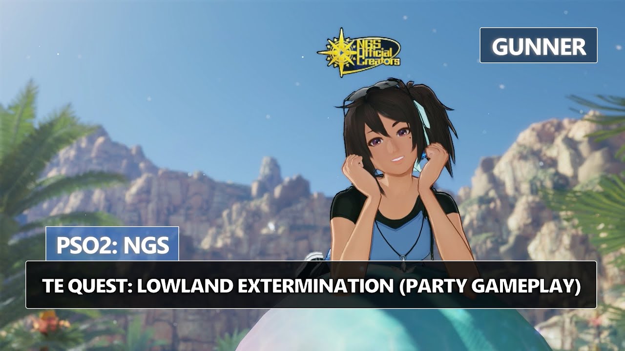 PSO2: NGS - Time Extension Quests: Lowland Extermination - Party (Gunner Gameplay)