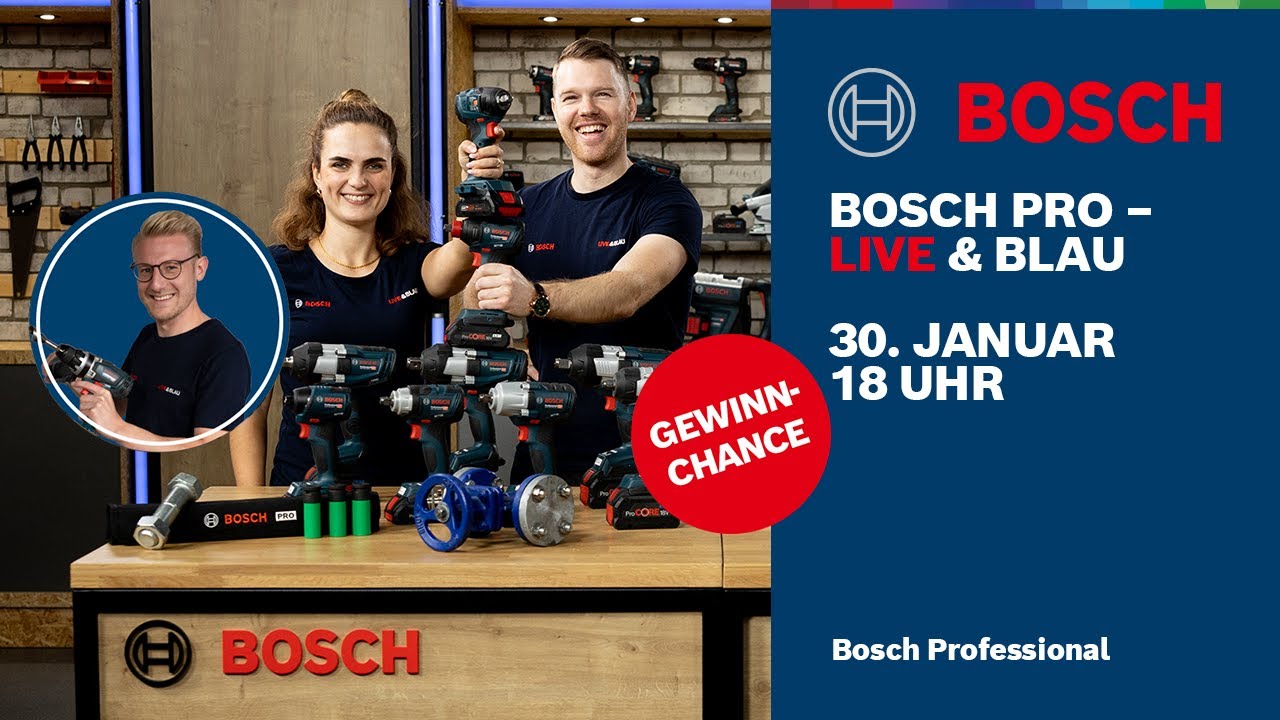 Bosch PRO – Live & Blau: Unsere Akku-Drehschlagschrauber – mit Power ins neue Jahr!
