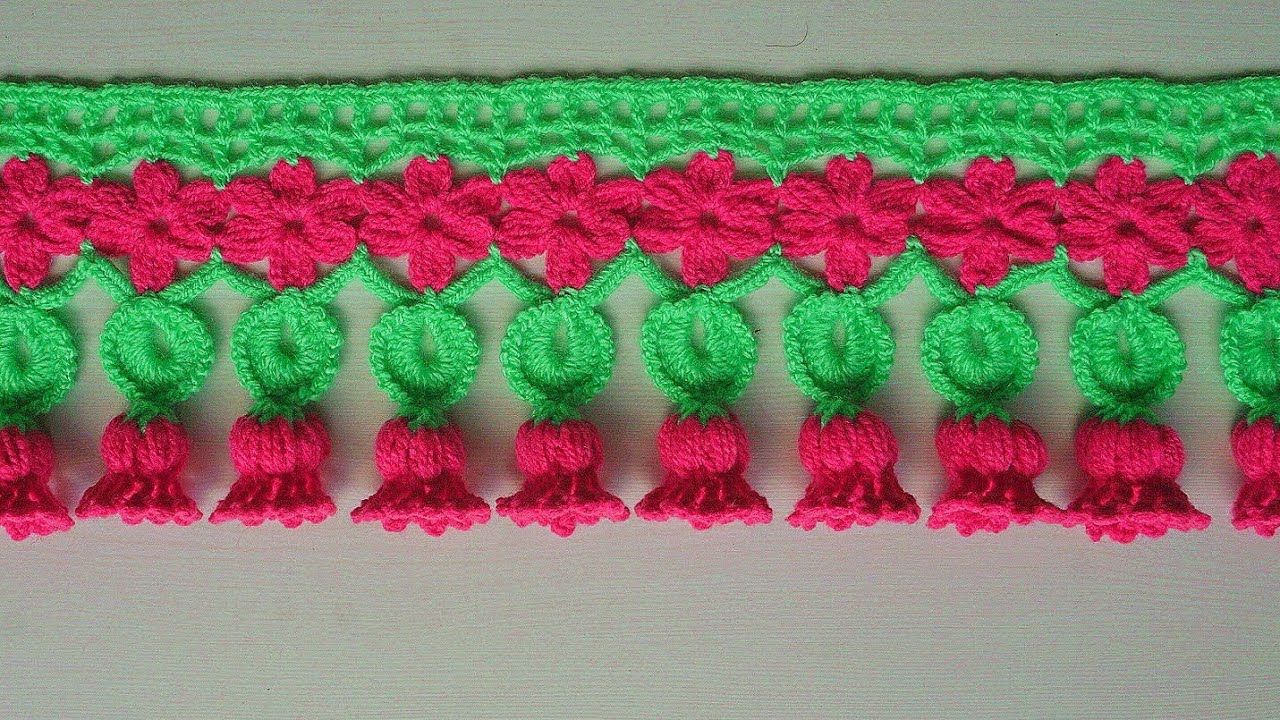 Easy toran design for beginners #Hindi tutorial #jhalar ki design #crochet toran #woolen craft