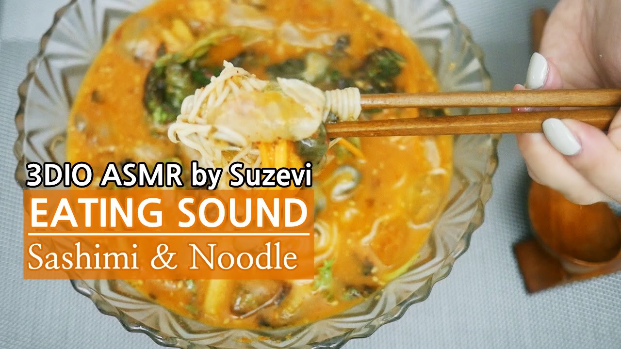 ASMR '물회 먹어요 Eating sound Sashimi & Noodle' by Suzevi