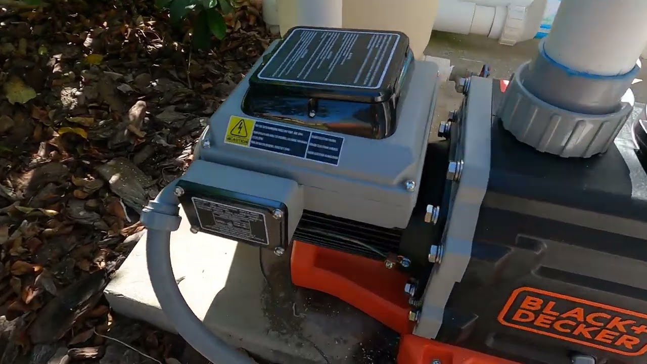 Black & Decker Variable Speed Inground Pool Pump Install.