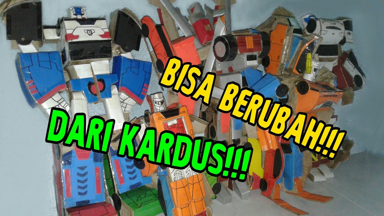 SEMUA TOBOT GABUNGAN DARI KARDUS BISA BERUBAH 골판지에서 토봇 TOBOT ALL FROM CARDBOARD
