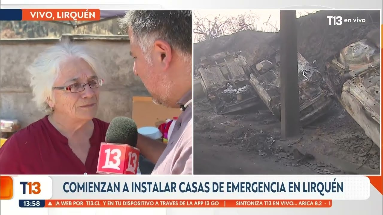 Comienzan a instalar casas de emergencia en Lirquén