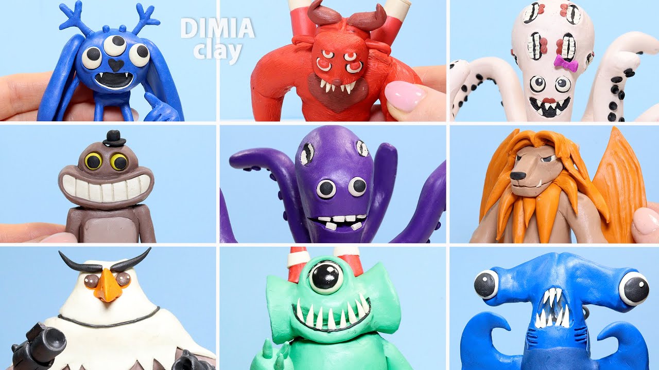 All Bosses Making Garten of Banban 5 and 6 New Monsters Sculptures | Dimia clay