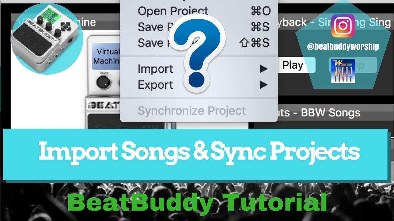 BeatBuddy - Import songs, synchronize project and change settings