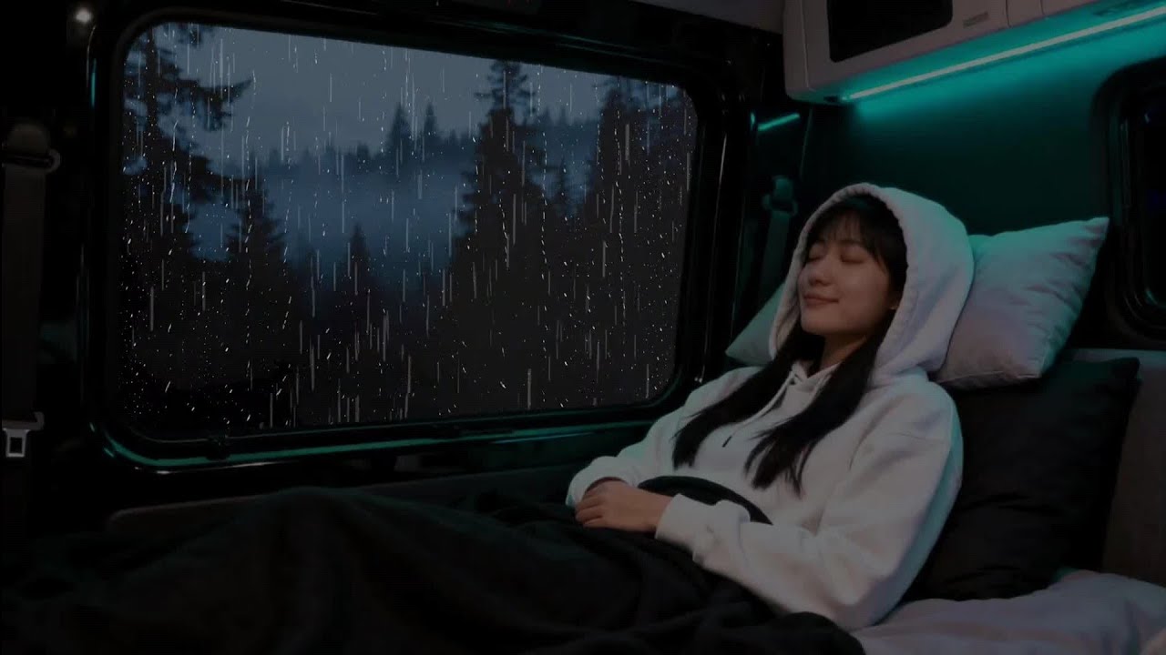 Alone in a Car While a Thunderstorm Passes ⛈️🚗 | Relaxing Rain Sounds for Sleep