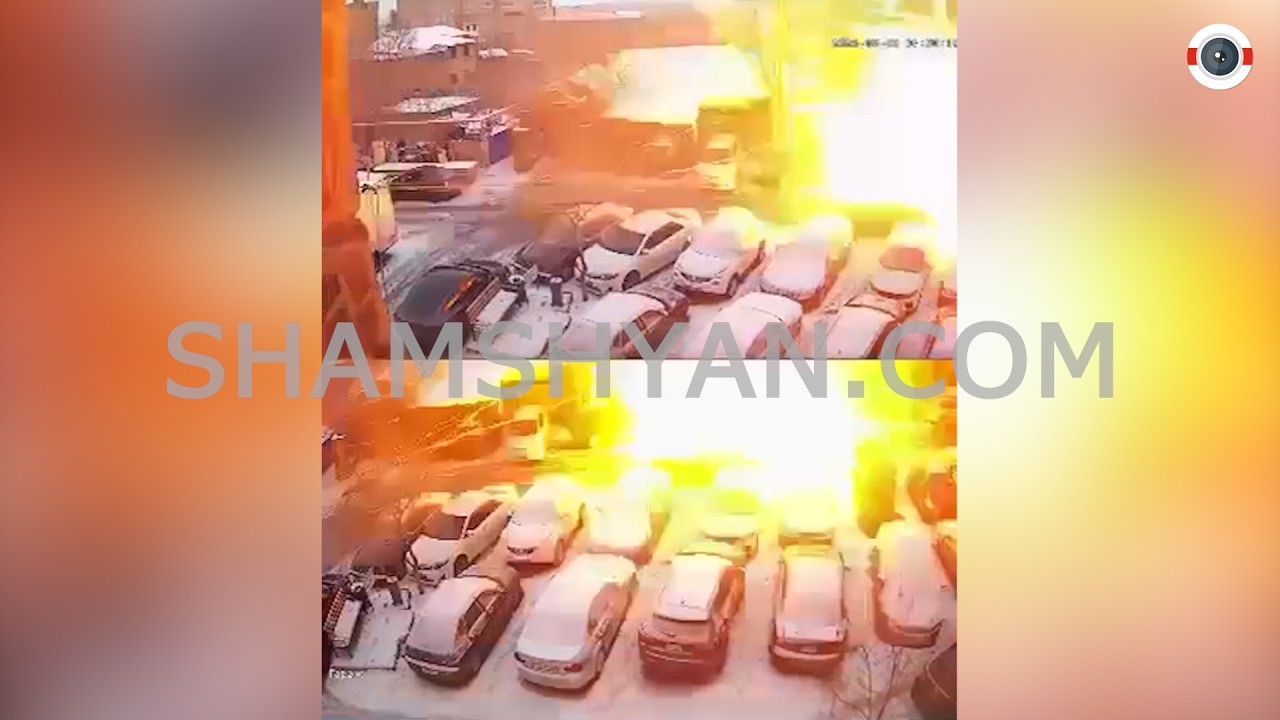 Տեսախցիկը ֆիքսել է Երևանում՝ Ջրվեժի Մայակ թաղամասում, ավտոտնակում տեղի ունեցած պայթյունի պահը
