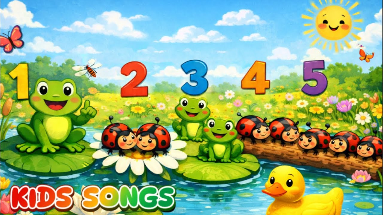 Number Song 12345 with 🐸 and 🐞🌟 Kids Songs - Fun and Learning