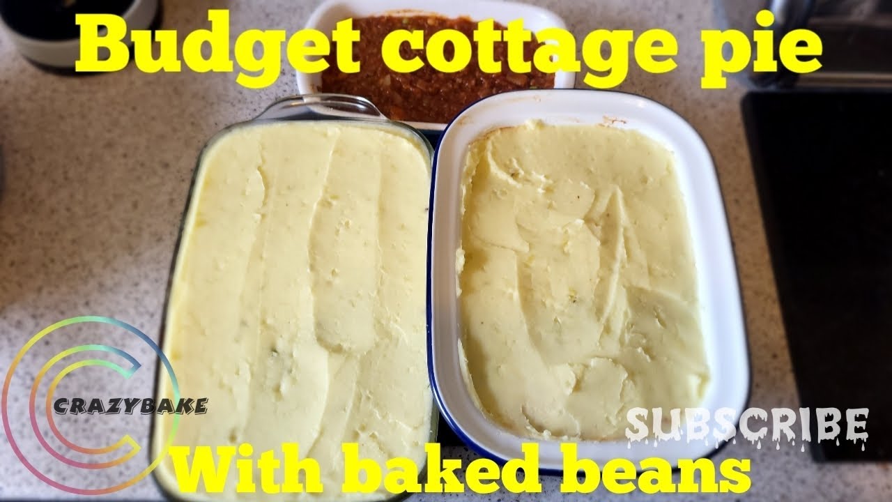 Budget cottage pie with baked beans cooking on a budget