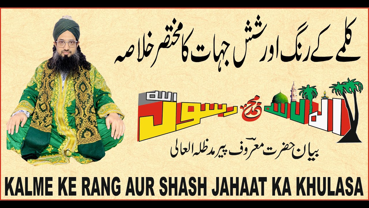 KALME KE RANG AUR SHASH JAHAAT KA MUKHTASAR KHULASA - BAYAAN BY SARKAR MAROOF PEER