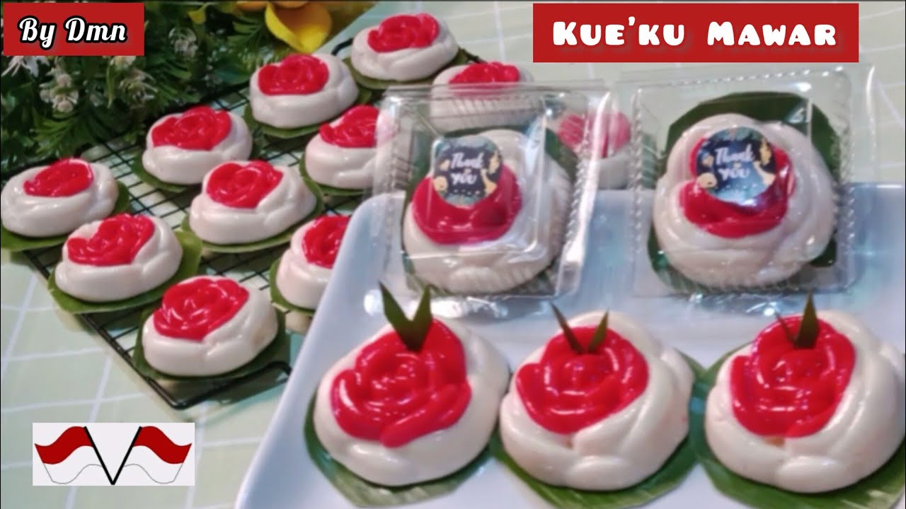 RESEP KUE KU, KUE THOK MAWAR EDISI MERAH PUTIH, Lembut & Legit ~ @DapurMamaNinda