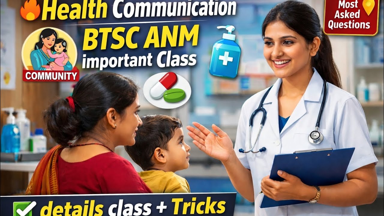 Health Communication BTSC ANM & Staff Nurse Exam | Most Asked Questions + Tricks
