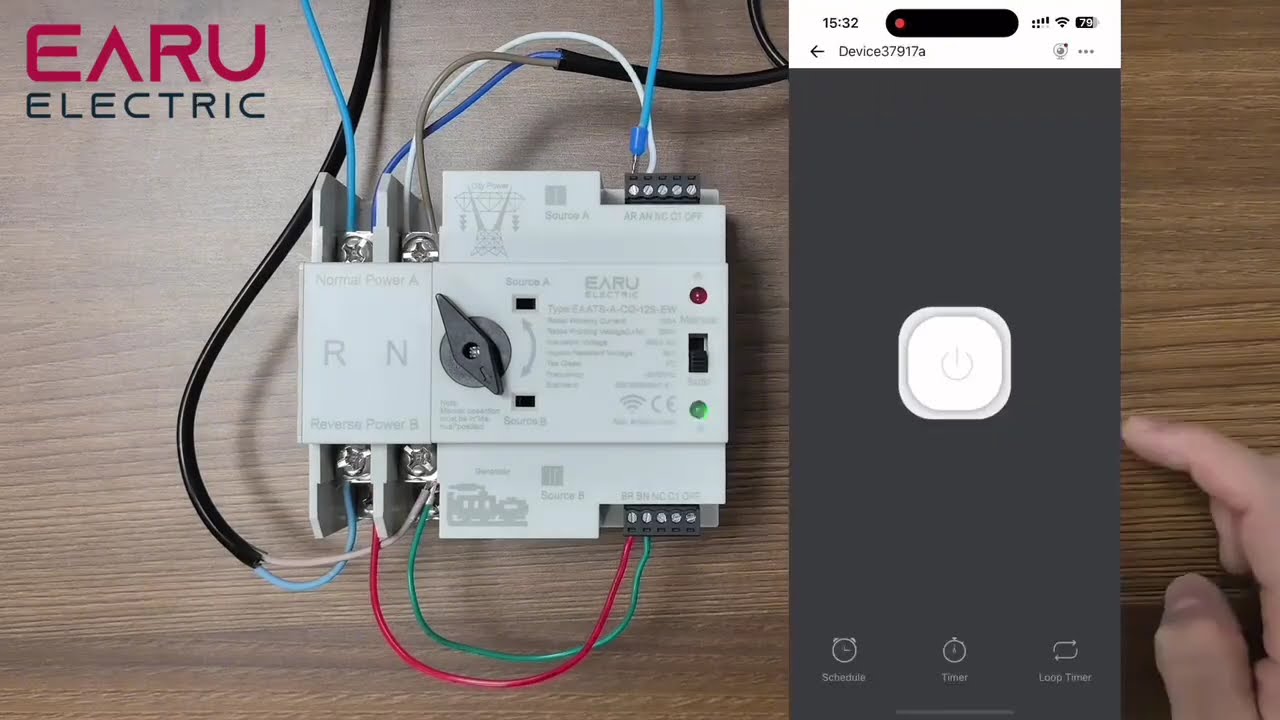 ATS Automatyczny Przełącznik zasilania AGREGAT SIEĆ 125A 2P Wifi eWeLink