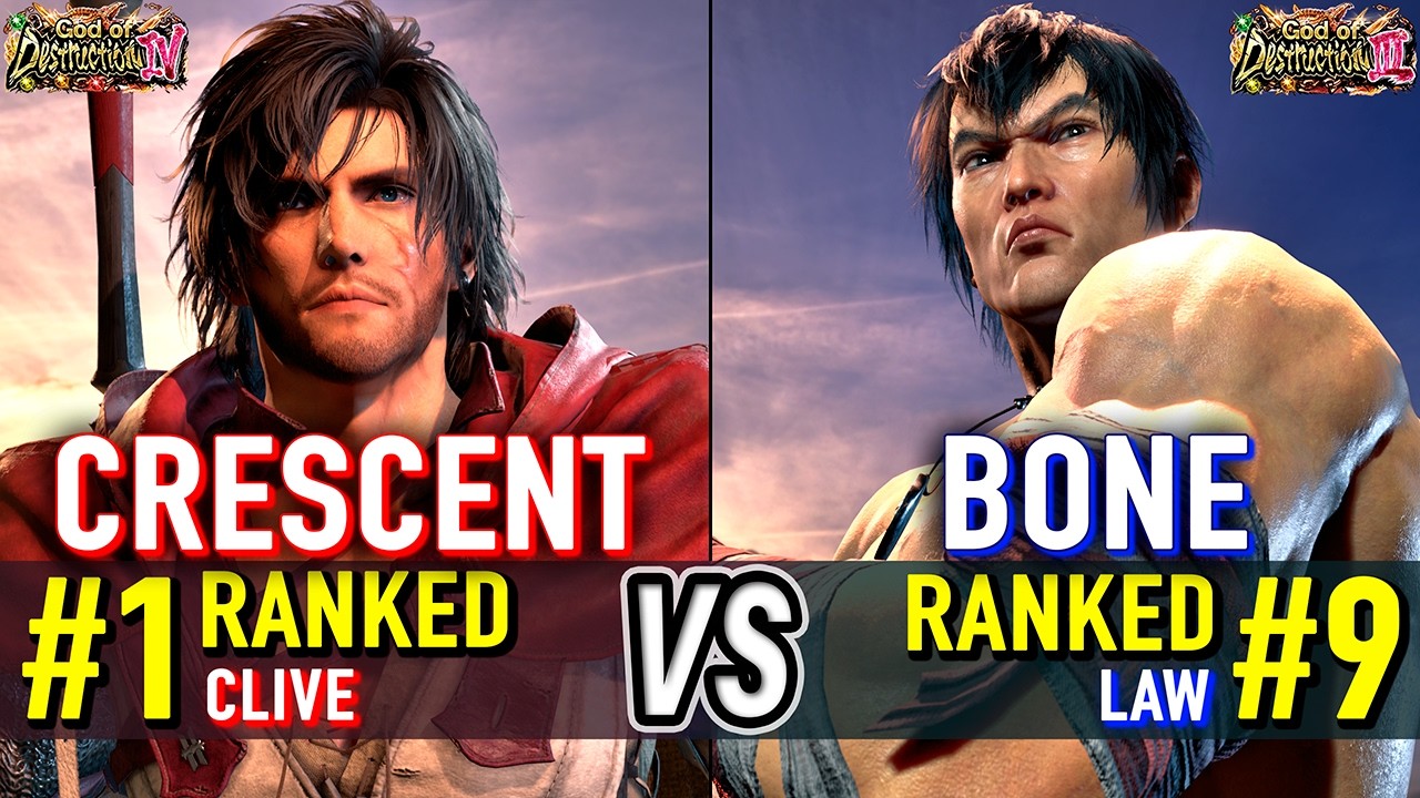 T8 🔥 CRESCENT (#1 Ranked Clive) vs BONE (#9 Ranked Law) 🔥 Tekken 8 High Level Gameplay