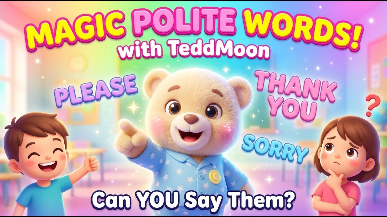 Polite Words for Kids | Magic Words Please, Thank You, Sorry | Good Manners with TeddMoon #TeddMoon