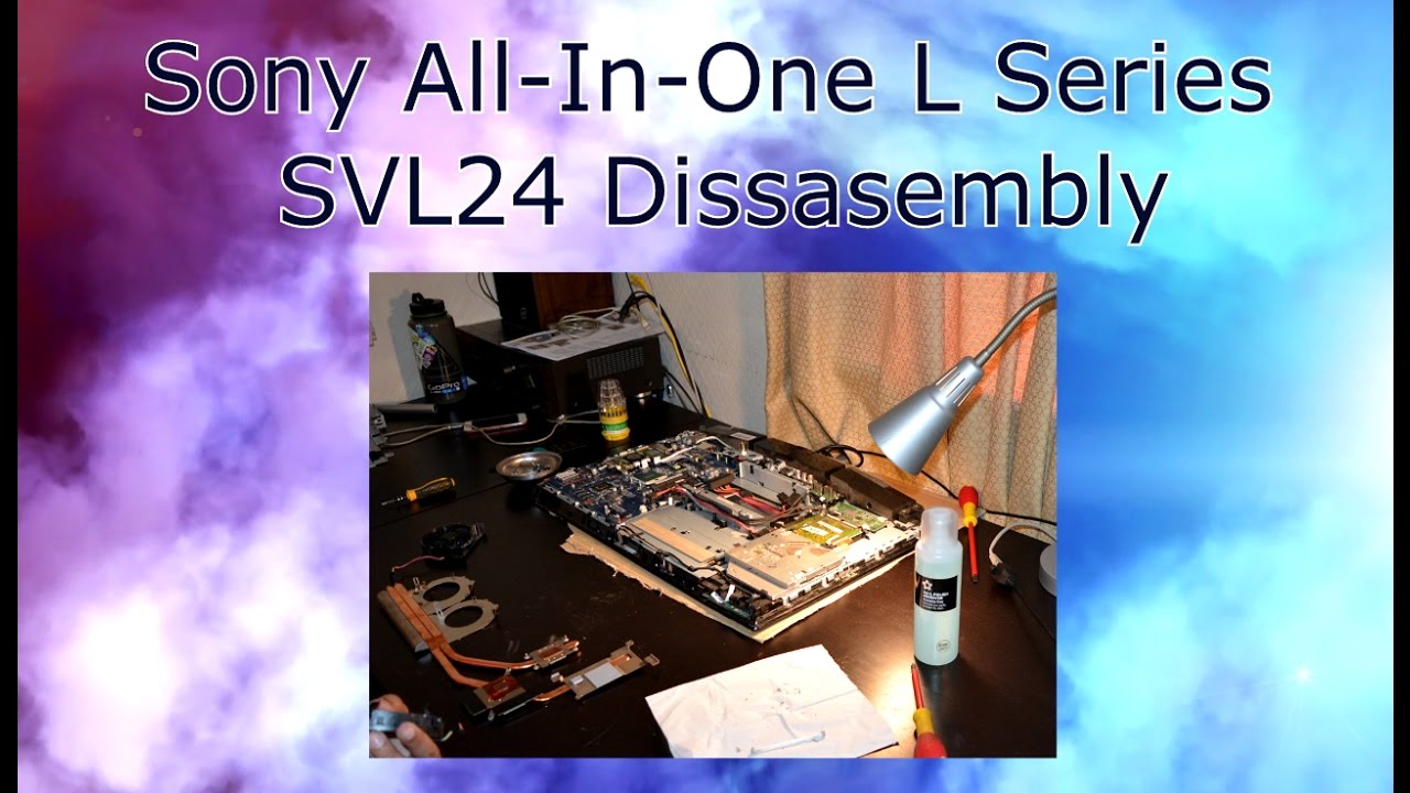Sony Vaio SVL24 (VPCL2) L Series All-In-One PC Disassembly, Fan Clean & Replace Hard Drive
