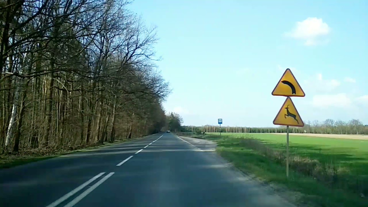 Przejazd drogą Lubin - Rudna. speed x2.5