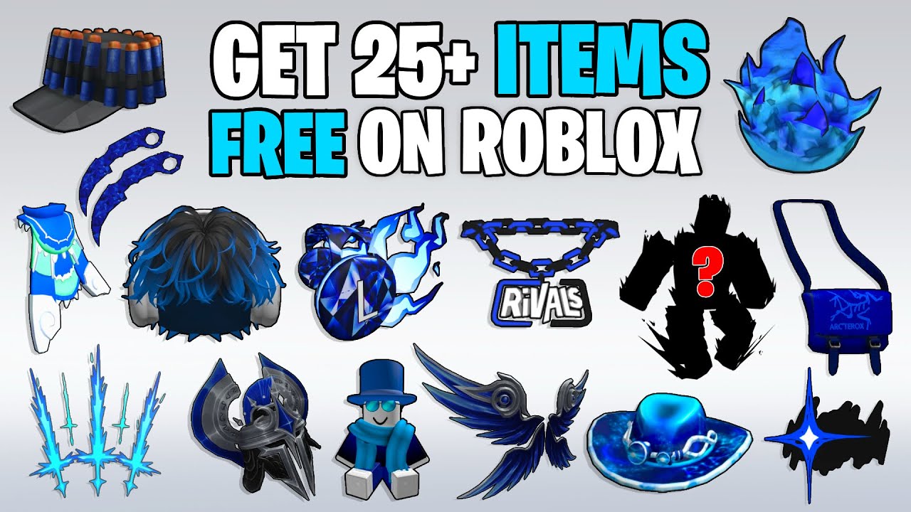 Получите более 25 синих бесплатных предметов в Roblox прямо сейчас! 💙 (0 Robux)