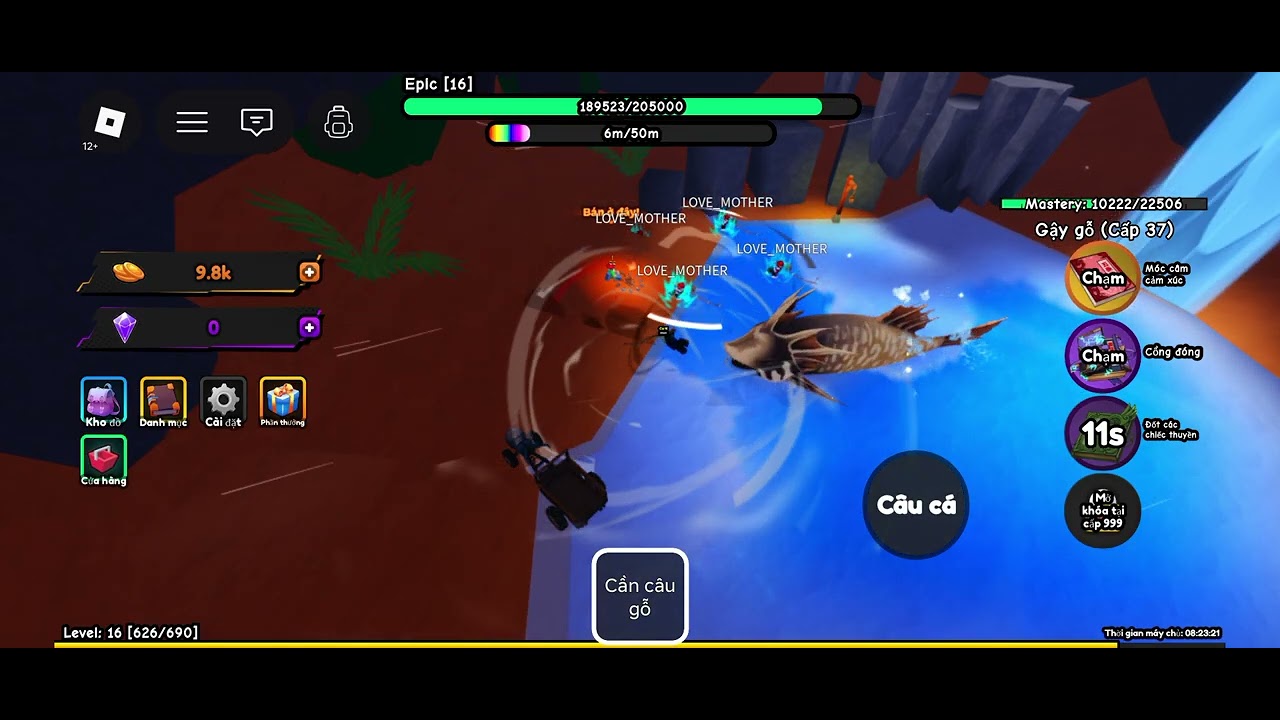Câu cá vạn cân nhưng trong Roblox 