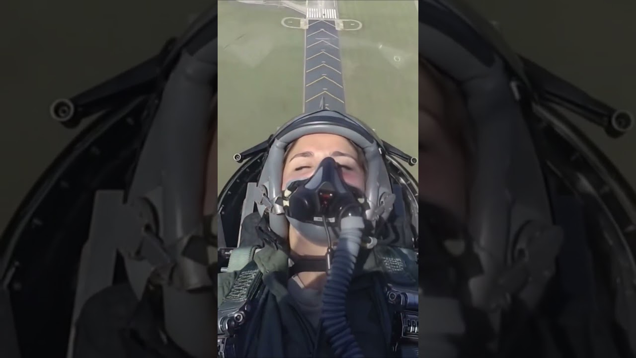 F 16 Takeoff by a Female Pilot #airforce #shortvideo #military