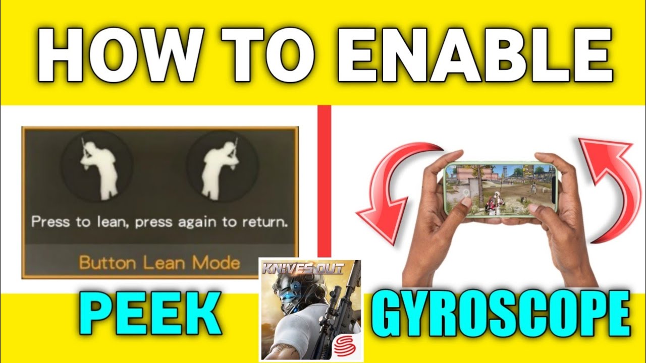 How to enable Peek in Knives Out | How to enable gyroscope in Knives Out | gyroscope and Peek
