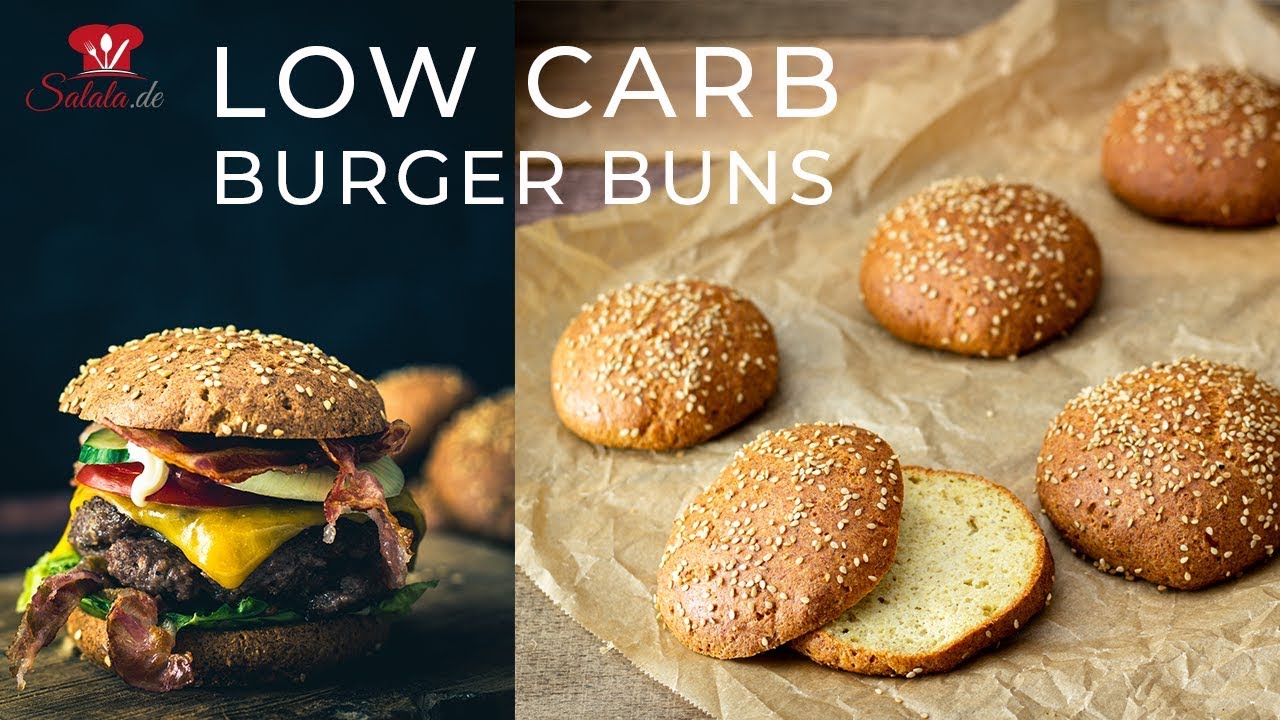 Extrem leckere Low Carb Burgerbrötchen mit perfekter Krume backen I Burger Bun Rezept