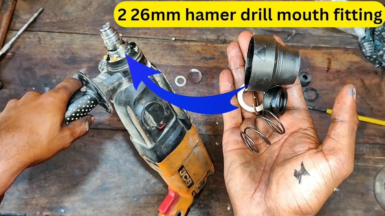 2 26mm hammer drill mouthb fitting | hammer drill protaction sleeve/mouth set replace and how to fit