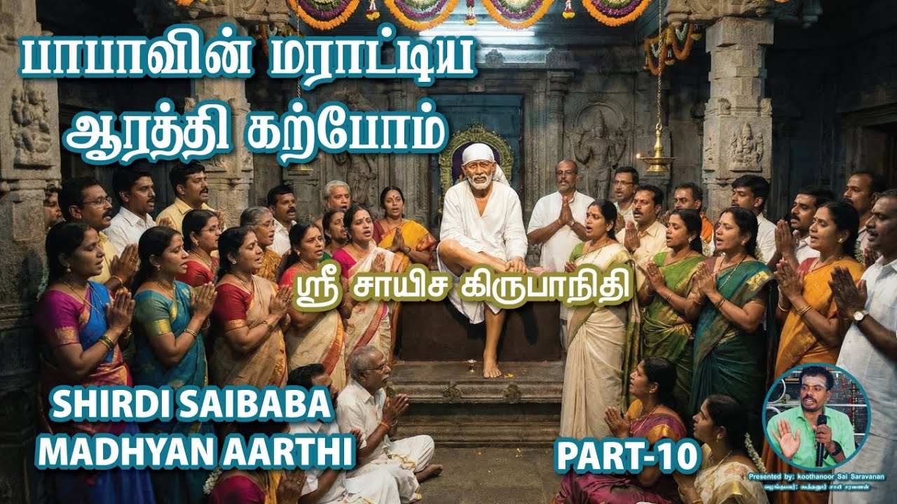 PART-10 SHIRDI SAI MADYANA AARTHI பாபாவின் மதிய ஆரத்தியை கற்போம் #shirdisaiaarti