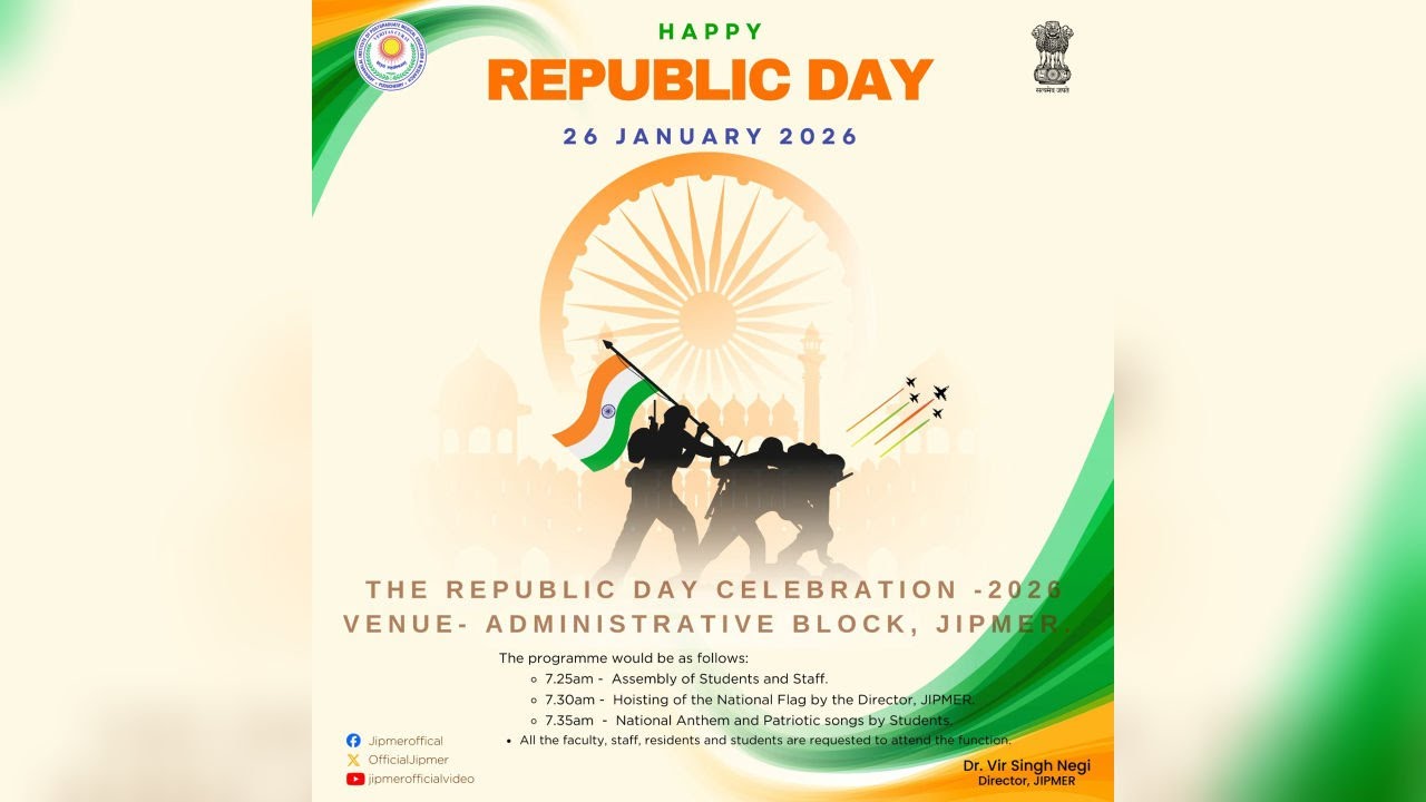 Republic Day Celebrations &ndash; 2026 | Live from JIPMER