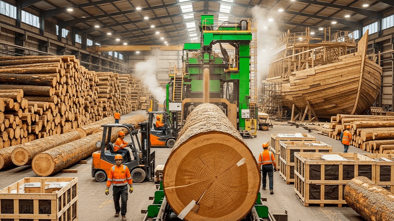 Inside the Sawmill: Crafting Military Crates and Ships from Oak Logs! (Best Process)