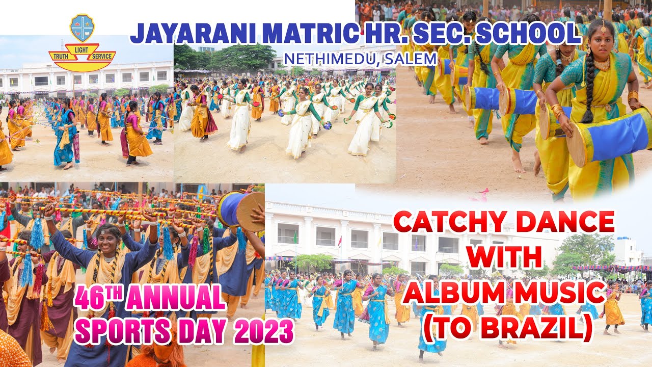 46TH ANNUAL SPORTSDAY EXHILARATION 2023/JAYARANI MATRIC.HR. SEC.SCHOOL/CATCHY DANCE WITH ALBUM MUSIC