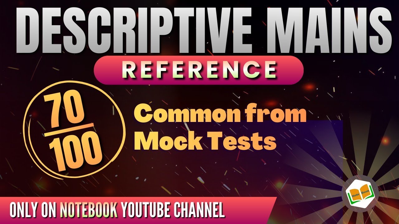 Descriptive Mains 70/100 common || Clerkship 2023 || Note Book