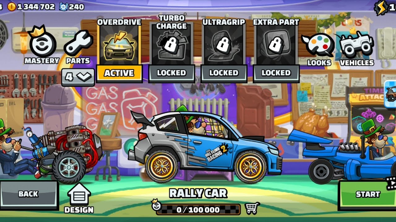 OVERDRIVE MASTERY ACTIVATED (RALLY CAR) - Hill Climb Racing 2