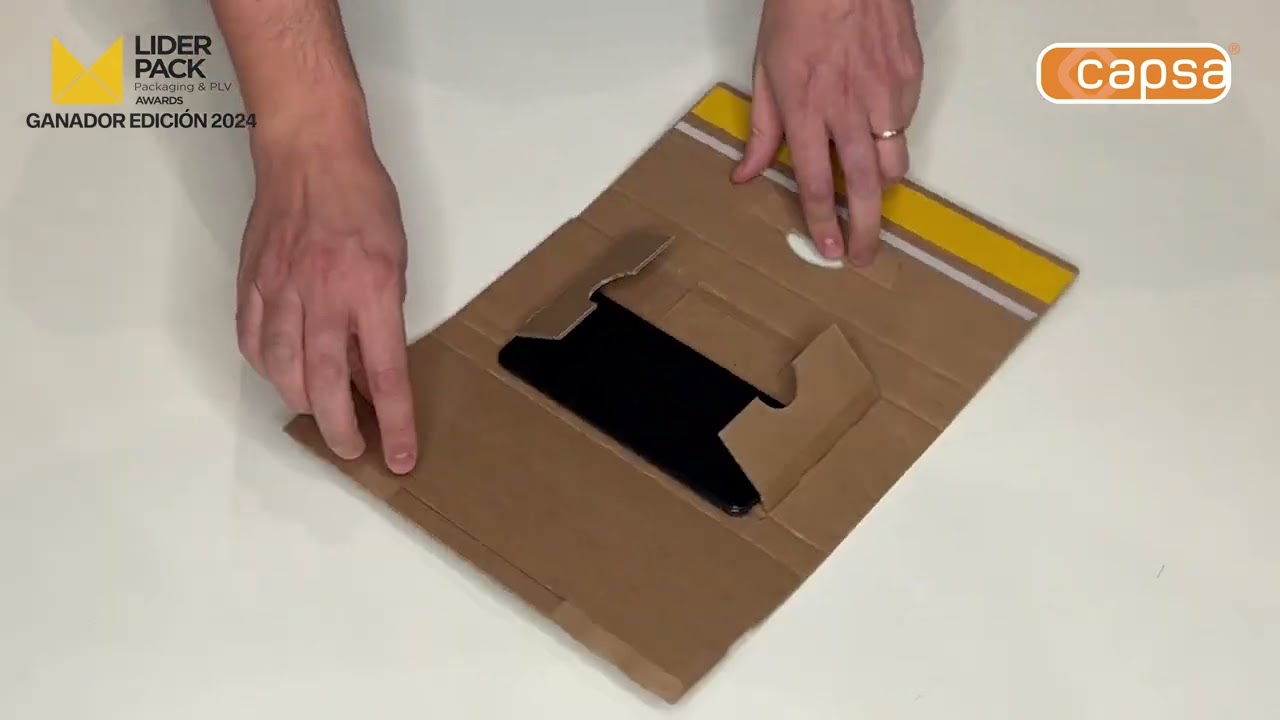 Caja-estuche de cartón para móviles capsa 2in1® e-Flat