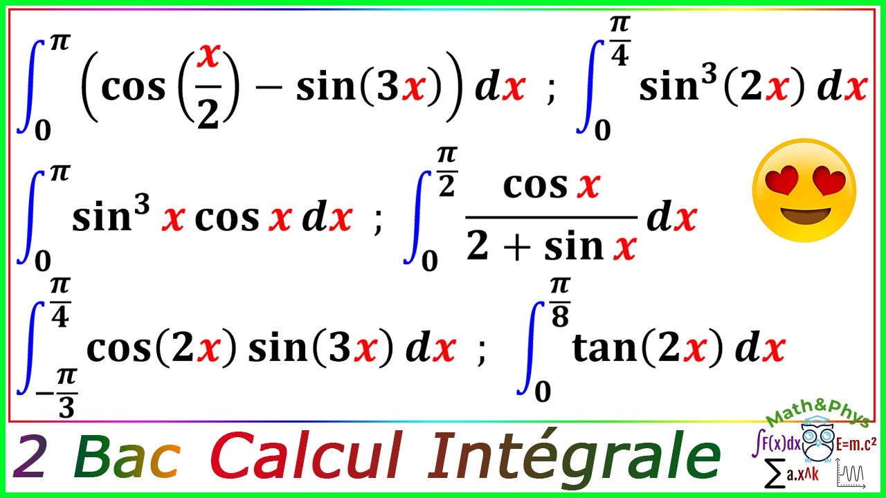 Calcul Intégrale - Intégrales des Fonctions Trigonométriques - 2 Bac - [Exercice 45]