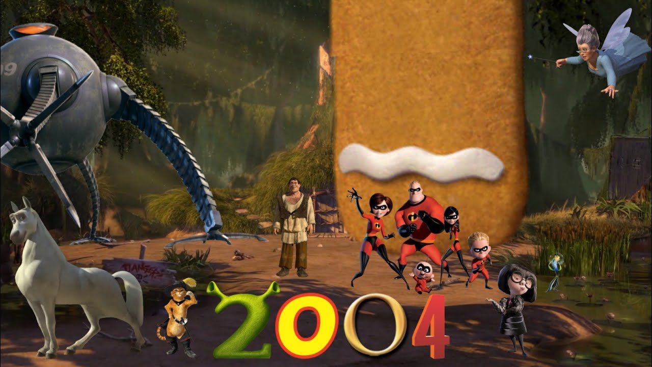 LAS 5 PELÍCULAS ANIMADAS MÁS TAQUILLERAS DEL 2004 | 🏰🌁🦈🚂⛩️ |
