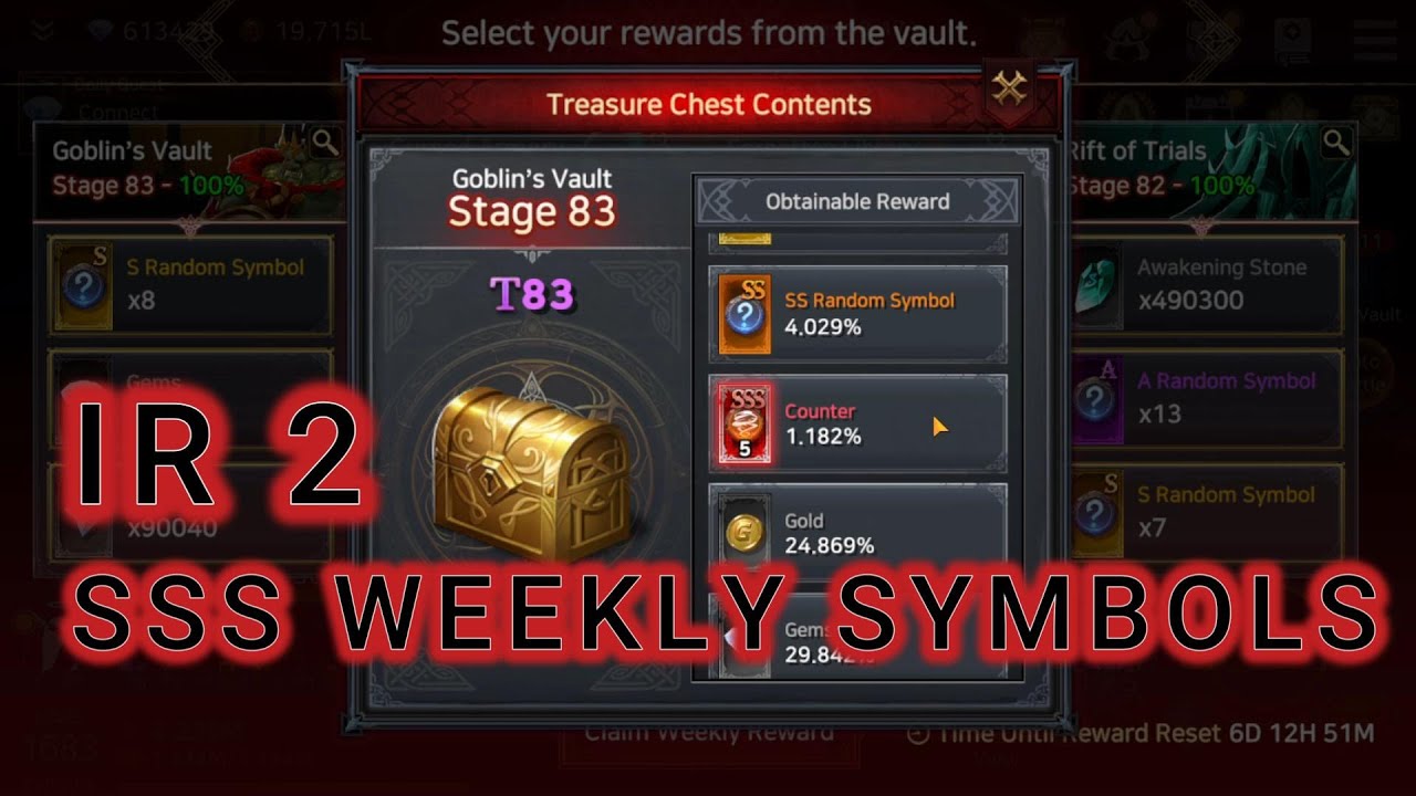 SSS Weekly Symbols in Immortal Rising 2 Web3 Game $IMT